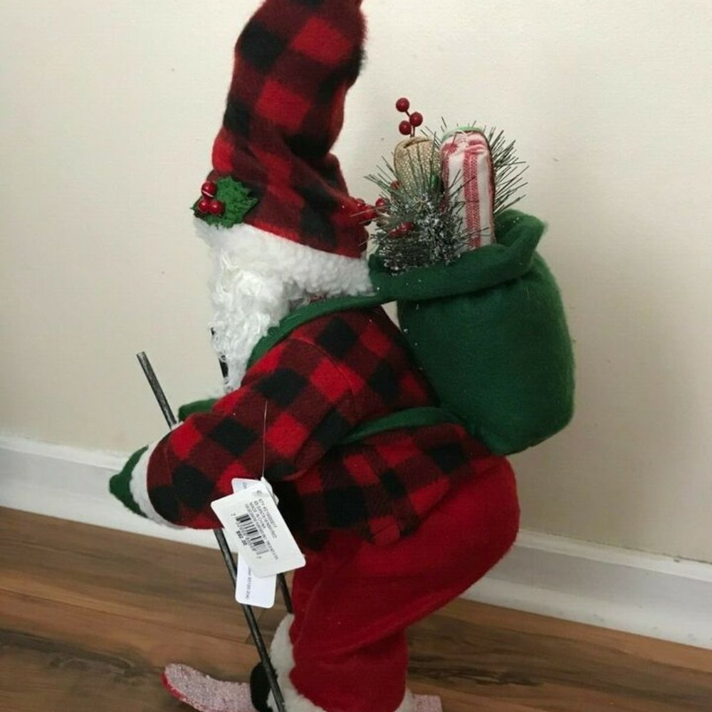 Holiday Lane Christmas Cheer 18"H Skiing Santa, Created for Macy's NWT - Picture 2 of 3